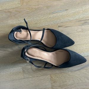 lulus strappy flat black shoes